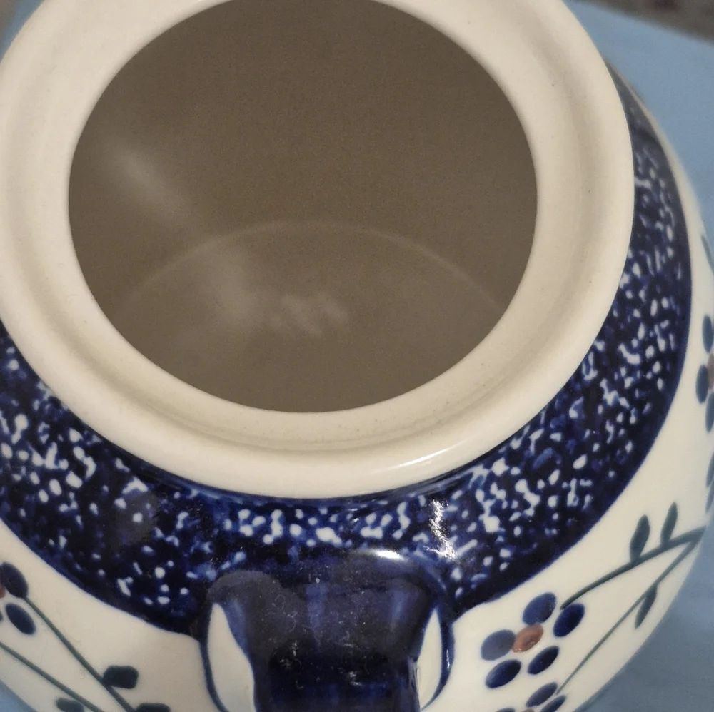 Boleslawiec Polish Pottery Floral Teapot - Picture 3 of 7